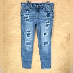 VIGOSS The Chelsea Skinny Jeans Blue 27 Inseam Ripped Womens Size Wait 30.